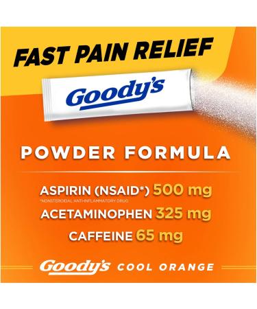 Goody's Extra Strength Headache Powder Cool Orange Flavor Dissolve Packs - 24 Individual Packets (2 Pack) - Buy Online on GoSupps.com