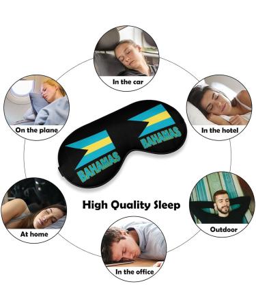 The Pride of The Bahamsa Flag Sleep Mask Eye Cover for Sleeping Blindfold with Adjustable Strap Blocks Light Night Travel Nap for Men Women - Buy Online on GoSupps.com