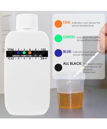 14Pcs Urine Test Complete Kit Travel Urine Test Kit with 2 Empty Bottles 10 Temperature Test Strips Leg Straps Oxford Pouch Portable Urine Testing Set for Hospital Laboratory(14 piece set) - Buy Online on GoSupps.com