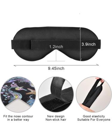 Light Blocking Sea Animals Sleep Mask - Watercolor Manta Ray Jellyfish Eye Cover for Work Travel & Naps | Soft Adjustable Blindfold for Men & Women - Buy Online on GoSupps.com