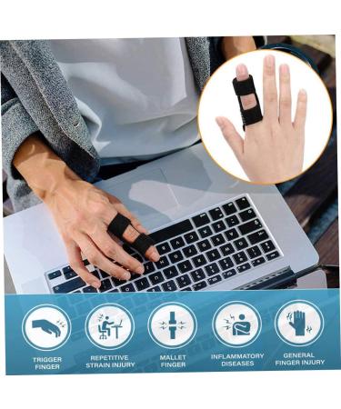Joint Sleeve Thumb Brace & Finger Splint - Finger Fracture Protector Polyester Black - International Shipping Available - Buy Online on GoSupps.com