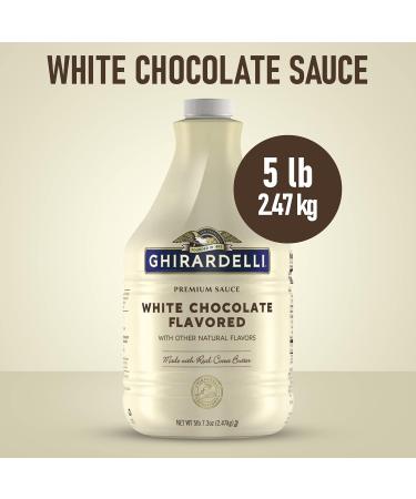 Ghirardelli Chocolate Sauce Set - White Chocolate Flavored 87.3oz Bottle with Pump - Perfect for Coffee, Ice Cream Toppings - Buy Online on GoSupps.com