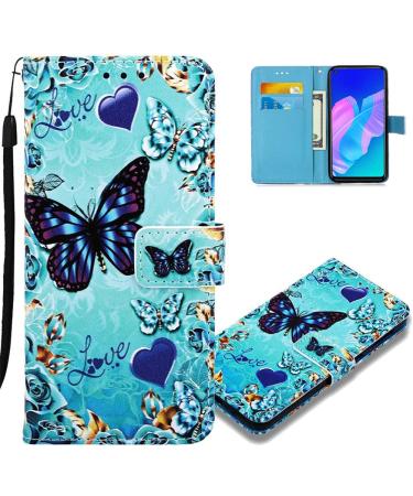 IMei-Konsktzh lle for Samsung Galaxy A25/Galaxy A24 colorful PU leather brettet flap cover card holder stand stand book style magnetic lock protective cover Samsung Galaxy A25 Love Butterfly Yb3- Love Butterfly