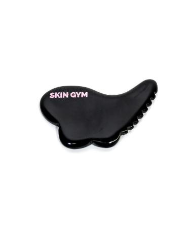Skin Gym Buffy Gua Sha Face Massager for Under Eye Bags Puffy Eyes and Fine Lines Anti-Aging Face Lift Skin Care Beauty Tool Black