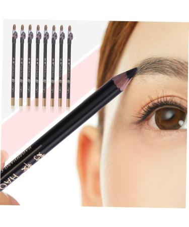 Healeved 8pcs Pencil Sharpener Eyebrow Pencil Eyeliner Brown Pencil with Sharpener Makeup Accessories Wooden 1 count (Pack of 1) Black - Buy Online on GoSupps.com
