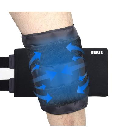 ARRIS Large Knee Ice Pack Wrap Around Entire Knee Hot Cold Therapy Wrap for Pain Relief for Surgery Injuries Recovery Aches Bruises & Sprains(19.5 * 10 inch) 1 Gel Pack Wrap
