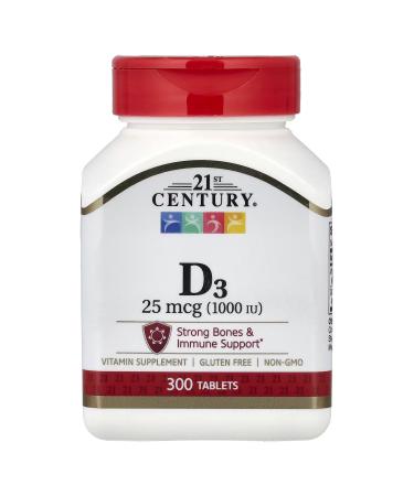 21st Century D 1000 iu Tablets 300-Count (6 Pack)