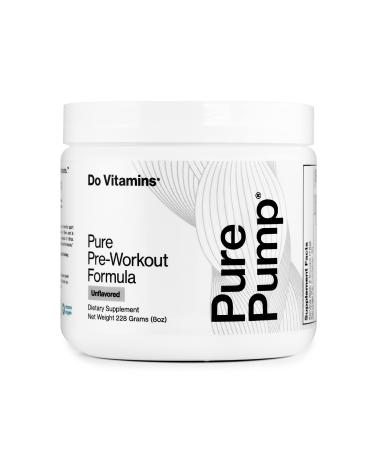 Do Vitamins PurePump - All-Natural Clean Pre-Workout Powder, Boost Energy, Focus, Pumps, Endurance, Paleo, Keto, Vegan, Citrulline, Beta Alanine, Unflavored (30 Servings)