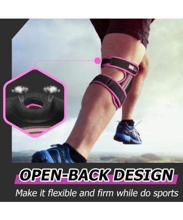 Buy Knee Braces with Side Stabilizers - Patella Support for Pain Relief & Injury Recovery | Arthritis Meniscus Tear - Available in Pink (Size S) for Men & Women - Buy Online on GoSupps.com