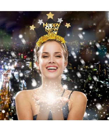 Makenlug Happy New Year Headband 2024 New Year Eve Party Star Crown Headband for Kids Adults New Year Costume Holiday Party Favors Photo Props Gifts - Buy Online on GoSupps.com