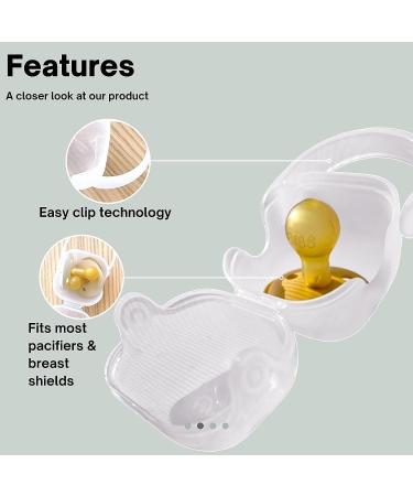 Purifyou PurePouch BPA-Free Pacifier & Nipple Shield Cases - Set of 3 | Clear Case for Diaper Bag & Stroller | Travel Pacifier Box | Keeps Binkies Clean & Accessible | 3 Count - Buy Online on GoSupps.com