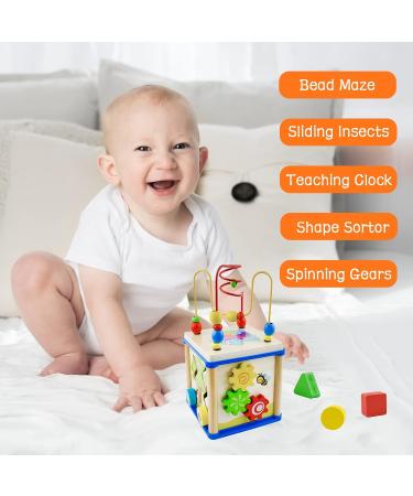 Surplex Motor Cubes Pearls Labyrinth - 5-in-1 Play Center Activity Cube for Babies | Montessori Learning Toys | Perfect Gift for Boys & Girls 12 Months+ - Buy Online on GoSupps.com