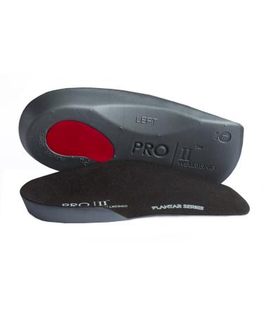 PRO11 WELLBEING Slim fit Arch Support Orthotic Insoles for The Treatment of Plantar Fasciitis (9-10.5 Black) 9/10.5 UK Black