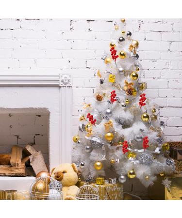 HOMSFOU 24pcs Christmas Berries Christmas Berry Pick Christmas Picks Christmas Holly Berry Branch Glitter Mini Wreath Evening Party Decoration Cranberries Artificial Plastic Foam Banquet Red 20X4X4CM - Buy Online on GoSupps.com