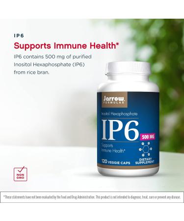 Jarrow Formulas IP6 Inositol Hexaphosphate 500mg 120 Caps - Pack of 2 - Buy Online on GoSupps.com