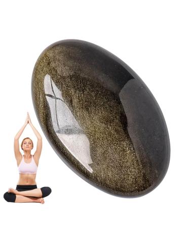 Meditation Crystals | Obsidian Meditation Crystals Stones Obsidian Crystals Stones Tiger Eye Oval Palm Pocket Stones Crystals Hand Carved Stones