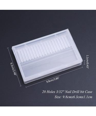 Transparent Nail Drill Bits Storage Box Display for Case Nail Polishing for Head Organizer Manicure Cutters Display Nail Small Storage Boxes - Buy Online on GoSupps.com