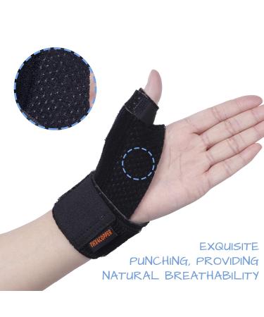 THX4Copper Reversible Thumb Rail & Wrist Bandage | Support for Weak Thumbs | S/M Black - Perfect for Daily Activities - Buy Online on GoSupps.com