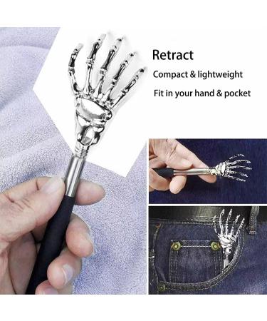 TRIXES Back Scratcher - Extendable Telescopic Handle Stainless Steel Skeleton - Best Back Massager - International Shipping Available - Buy Online on GoSupps.com