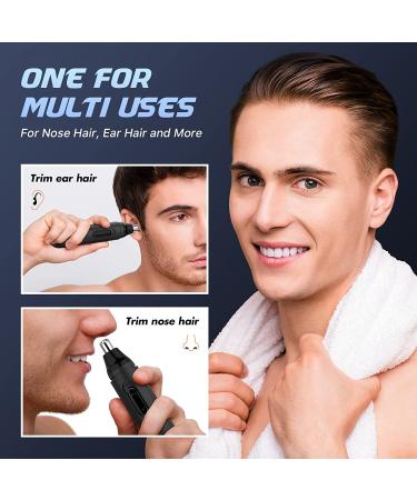 TIFOR Rechargeable Ear and Nose Hair Trimmer - Painless USB Electric Nose Clipper for Men and Women - Waterproof Facial Hair Removal Tool with Dual-edge Blades - Buy Online on GoSupps.com
