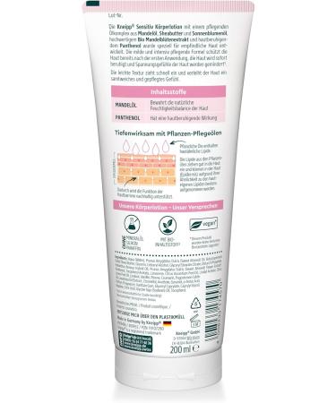 Kneipp Sensitiv Body Lotion Body lotion with organic almond blossom extract for sensitive skin Fast light texture gives the skin a velvety soft and cared for feeling 200 ml - Buy Online on GoSupps.com