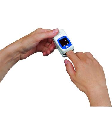 SmartHeart Talking Pulse Oximeter - Portable Blood Oxygen Saturation Monitor with Audible Results & Complete System | International Shipping Available - Buy Online on GoSupps.com