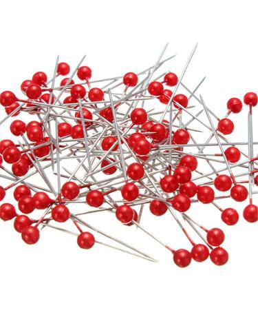 800pcs Round Pearl Head Dressmaking Pins - 3.5 cm Red - Ideal for Weddings, Corsage, Florists - Sewing Pin - Buy Online on GoSupps.com
