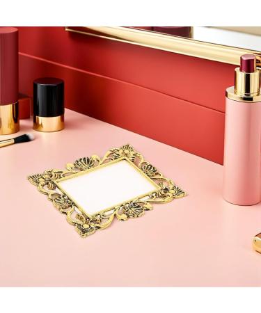  DEARMAMY 4 Piece Vintage Manicure Mixing Palette Durable Resin Non-Slip Display Board for Nail Polish Pigment Mixing Portable Versatile for Professional Nail Technicians - Buy Online on GoSupps.com