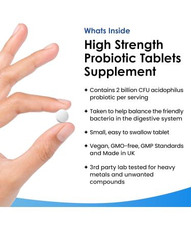 Probiotic Supplements Acidophilus Probiotic Tablets High Strength - Digestive & Gut Health Supplements Lactobacillus Probiotics for Gut Health - Vegan GMO-Free Gluten-Free GMP UK Made 120 Tablets 120 count (Pack of 1) - Buy Online on GoSupps.com