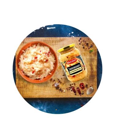 Euro East Sauerkraut with Garlic & Chilli 6-Pack | Vegan Gluten-Free Fermented Cabbage (460g each) - International Shipping Available - Buy Online on GoSupps.com