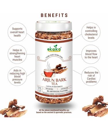 thelo Arjun Bark Tea For Heart Health - 150g | Organic Terminalia Arjuna | Caffeine Free Herbal Heart Care Tea | 75 Cups | Arjun Ki Chaal - Buy Online on GoSupps.com