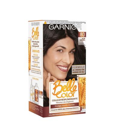 Garnier - Belle Color - Coloration permanente Noir - 80 Noir Naturel - Lot de 2