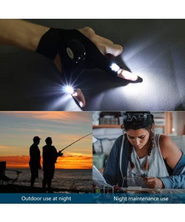 Shop Cestmall Outdoor Fishing Gloves with LED Flashlights - Fingerless Night Lighting Gloves for Camping & Hiking - Perfect for Emergency Survival - Buy Online on GoSupps.com