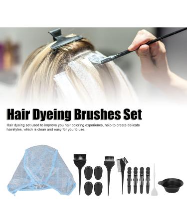 Hair Dyeing Tools Set DIY Hair Coloring Bowl Dyeing Hat Dyeing Brush Duck Billed Hair Clips Professional Salon Hair Coloring Kit - Buy Online on GoSupps.com