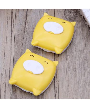 Buy Cute Pig Cartoon Contact Lens Case (2pcs) - Yellow | International Shipping Available - Buy Online on GoSupps.com