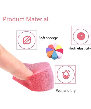 16Pcs Makeup Sponge Face Paint Sponges Face Paint Sponge Makeup Beauty Face Painting Sponges beauty blenders Soft Dual Use Petal Shape Reusable Facial Pads for Makeup & Cleaning - Buy Online on GoSupps.com