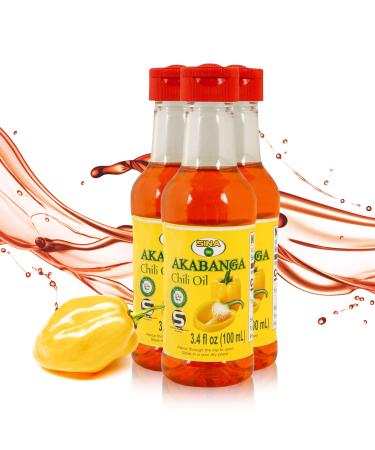 Akabanga Chilli Oil Sauce - Piri-Piri Bird's Eye - 50.000-100.000 Scoville - Rwanda Africa (3 x 100 ml)