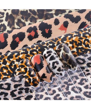 Beaupretty Nail Foil Transfer Sticker Leopard Print Nail Art Wrap Nail Adhesive Stickers for DIY Christmas 8Bottle(Mixed Color) Girl Stickers - Buy Online on GoSupps.com