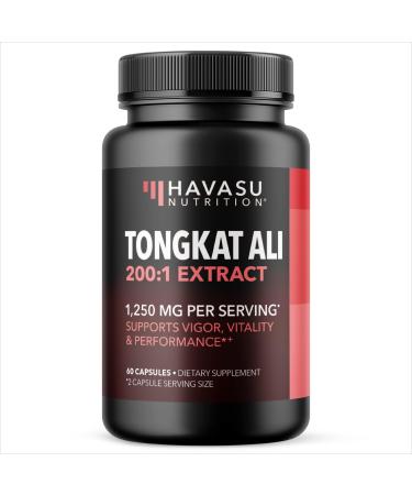 Longjack Tongkat Ali for Men - Tongkat Ali Extract 200:1 1 250mg Per Serving - Eurycoma Longifolia Extract to Support Male Health Performance and Energy - Month Supply Long Jack Tongkat Ali Capsules Tongkat Ali 60 Count (Pack of 1)