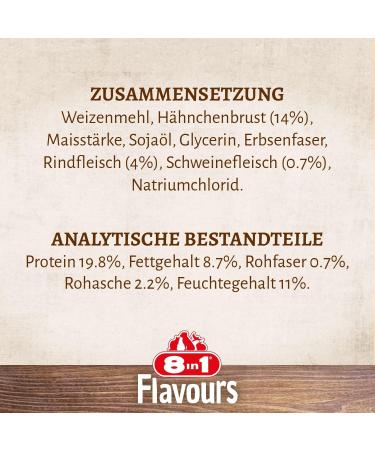 8in1 Flavours Meaty Dog Biscuits - Delicious 3-in-1 Treats for Dogs | 100g International Shipping - Buy Online on GoSupps.com