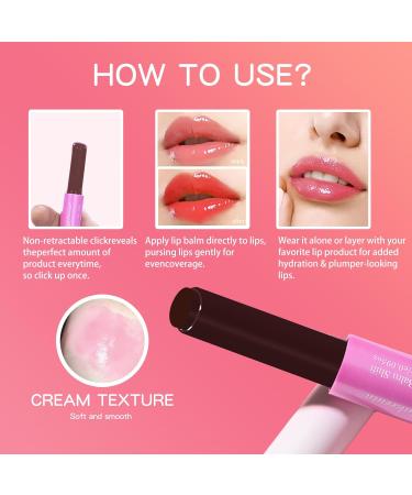 2Pcs Color Changing Lip Gloss Stick - Non-Sticky PH Tint & Moisturizing Lip Plump Oil | Long-lasting Magic Lip Balm | Professional Makeup in Honeysuckle & Grape - Buy Online on GoSupps.com