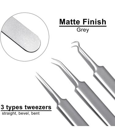 SGNEKOO Professional Facial Milia Removal Tool | Blackhead Extractor Kit with Double Ended Needle, Tweezers & Earpick | Blemish & Acne Remover Set - Buy Online on GoSupps.com