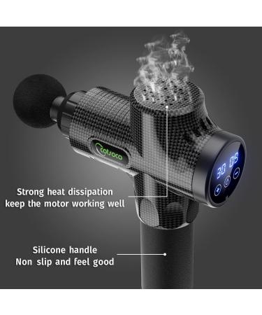 Cotsoco Massage Gun - Quiet Deep Tissue Muscle Massager for Back Neck & Shoulders | 10 Heads 30 Speeds - Carbon - Buy Online on GoSupps.com