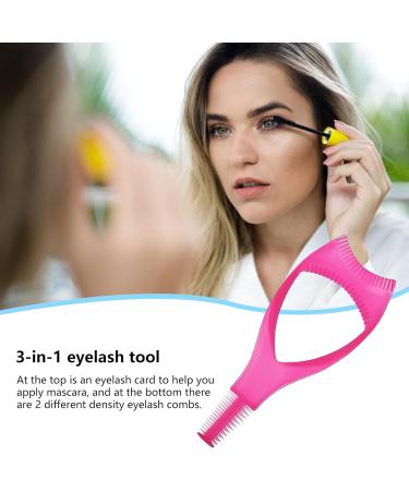 Mascara Shield Applicator False Eyelash Applicator Eyelash Applicator Tool 3 in 1 Eyelash Tools Mascara Applicator Protective Lash Mascara Shield Guard Comb Protector Eyelid for Make Up Hot Pink - Buy Online on GoSupps.com