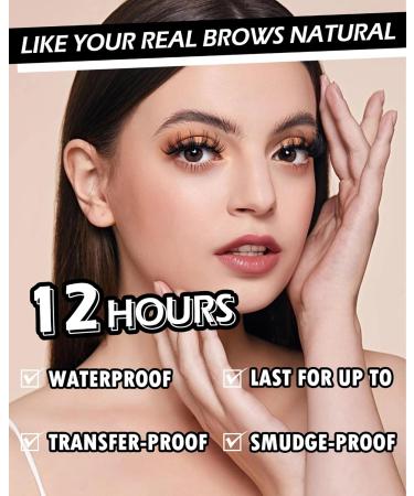 Waterproof Black Eyebrow Pencil Set 12Pcs Retractable Brow Micro Professional Eyebrow Pencil Ultra Fine Long Lasting Women Eye Makeup for Perfect Eye Liner Brows Shaping & Filling Brow Gel Pen- 01 01 Black - Buy Online on GoSupps.com