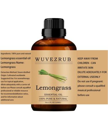 Lemongrass Essential Oils 120ML 100% Pure and Natural Essential Oil for Aromatherapy Diffuser - 4 Fl Oz/Lemongrass - Buy Online on GoSupps.com