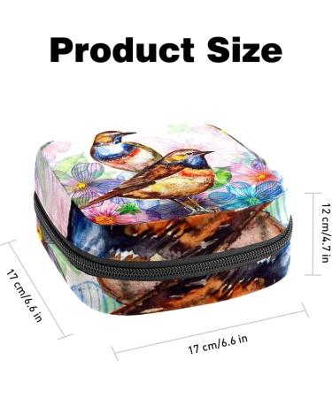 Buy Watercolor Napkin Storage Bag for Birds & Flowers - Portable Period Bag for Women Teens & Girls | Menstrual Cups & Breastfeeding Pillows Holder - International Shipping - Buy Online on GoSupps.com