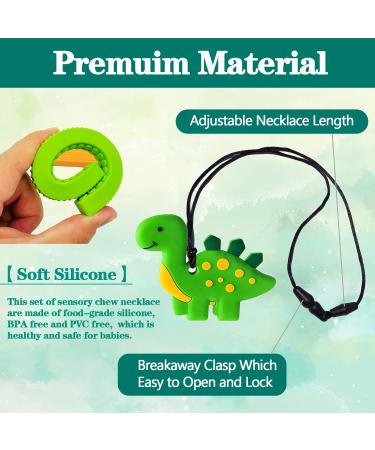 Sensory Chewing Chains - 6 Food-Safe Silicone Biting Toys for Kids | Oral Motor Aid for ADHD & Teething - Green - Buy Online on GoSupps.com