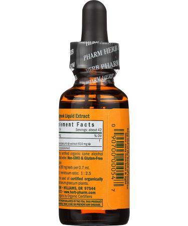 Herb Pharm Fenugreek Extract 1 fl oz (30 ml) - Natural Herbal Supplement - Buy Online on GoSupps.com