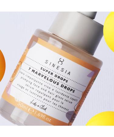 Sinesia Super Drops - 1.7 oz Anti-Aging & Hydrating Face & Hair Oil Serum | Vegan Peptide Serum for Glowing Skin & Frizzy Hair Shine - Buy Online on GoSupps.com